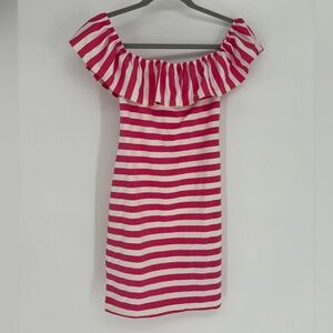 Sailor - Sailor Pink & White Nautical Stripe Nylon Dress